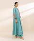 Women's Unstitched Lawn Embroidered Blue 3 Piece Suit